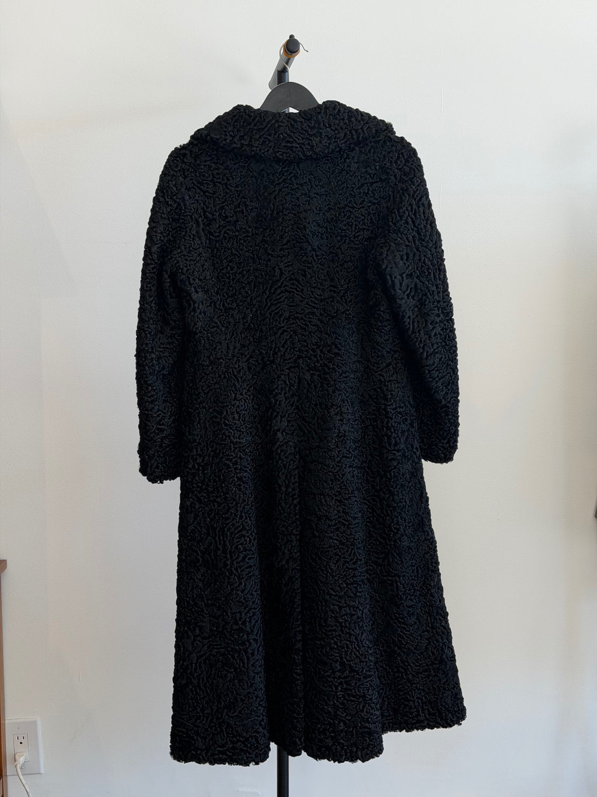 Unbranded Long Black Thick Lamb Jacket