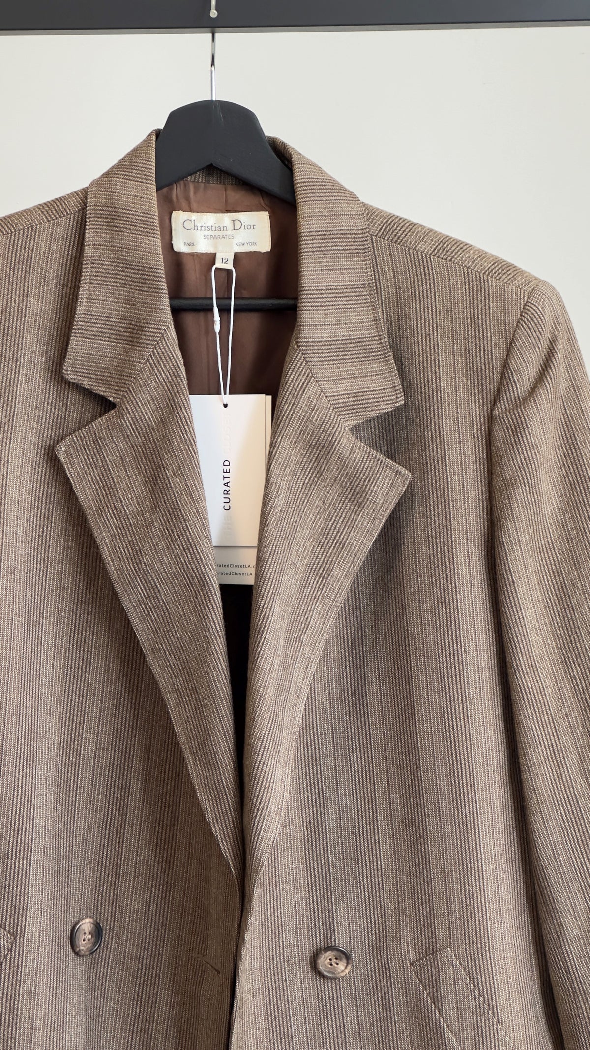 Christian Dior Gray Wool Cropped Blazer