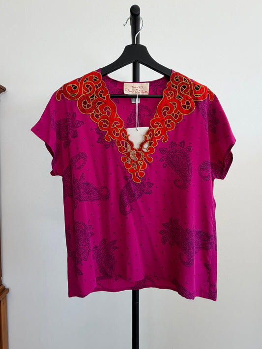 Miss O Pink Silk Top