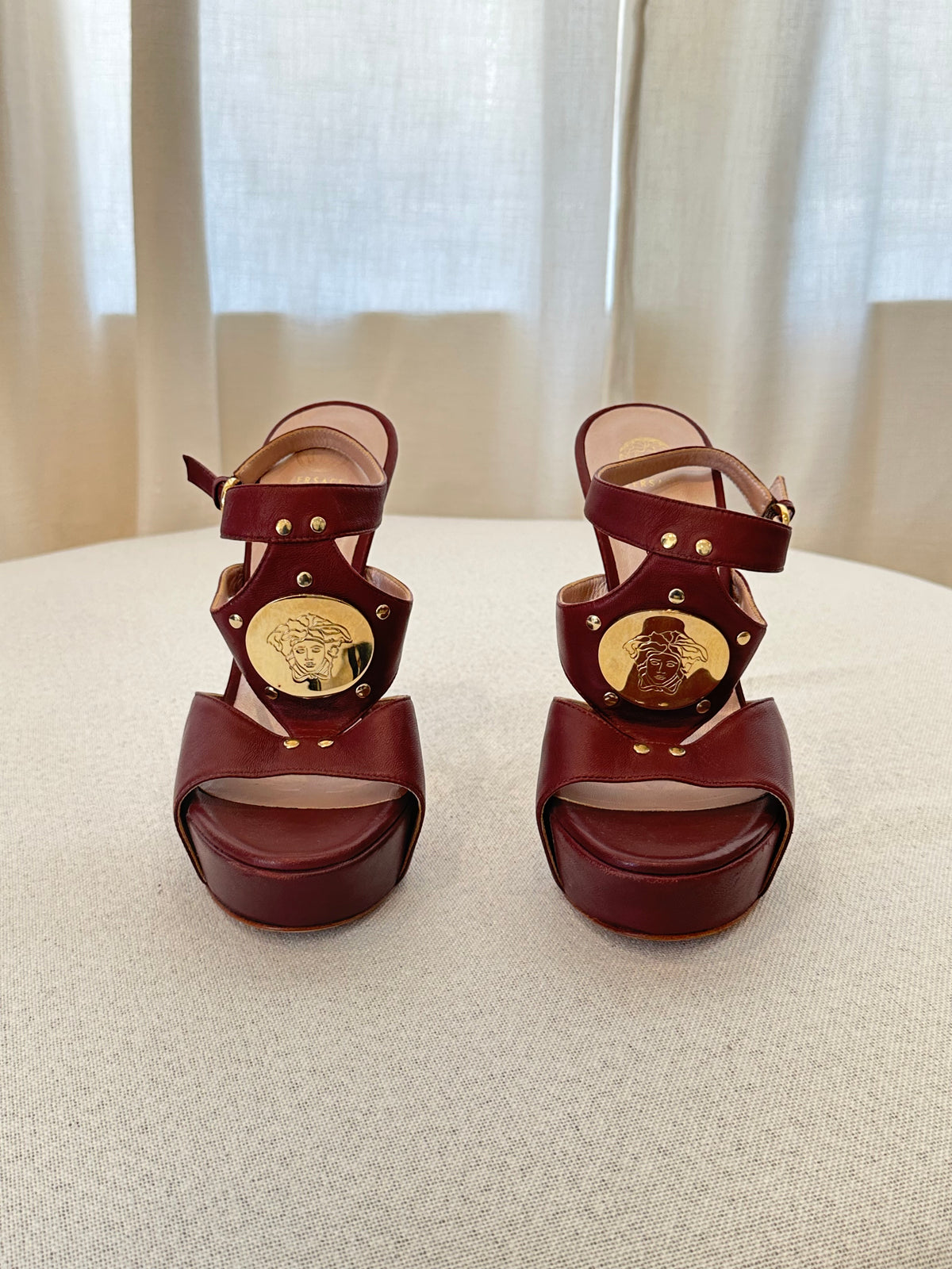 Versace Burgundy Shoes