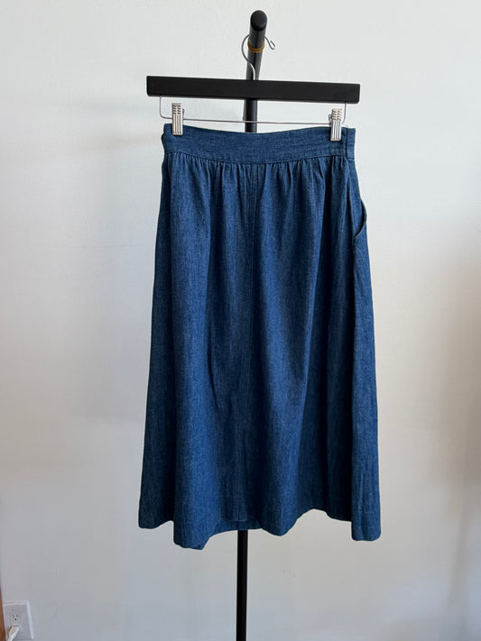 Vintage Lou Louis CA Jean Skirt