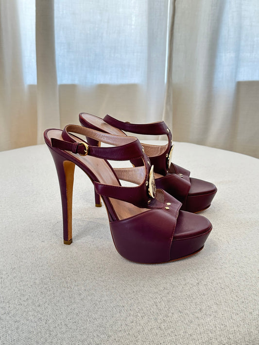 Versace Burgundy Shoes