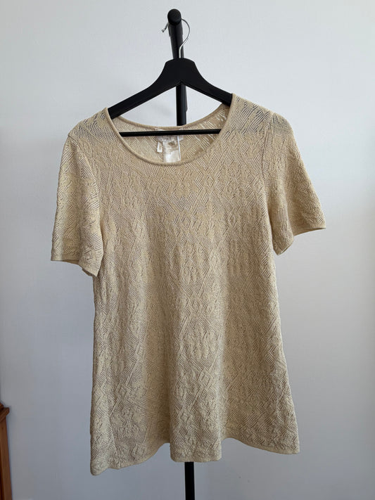 Escada Beige Lace T-Shirt