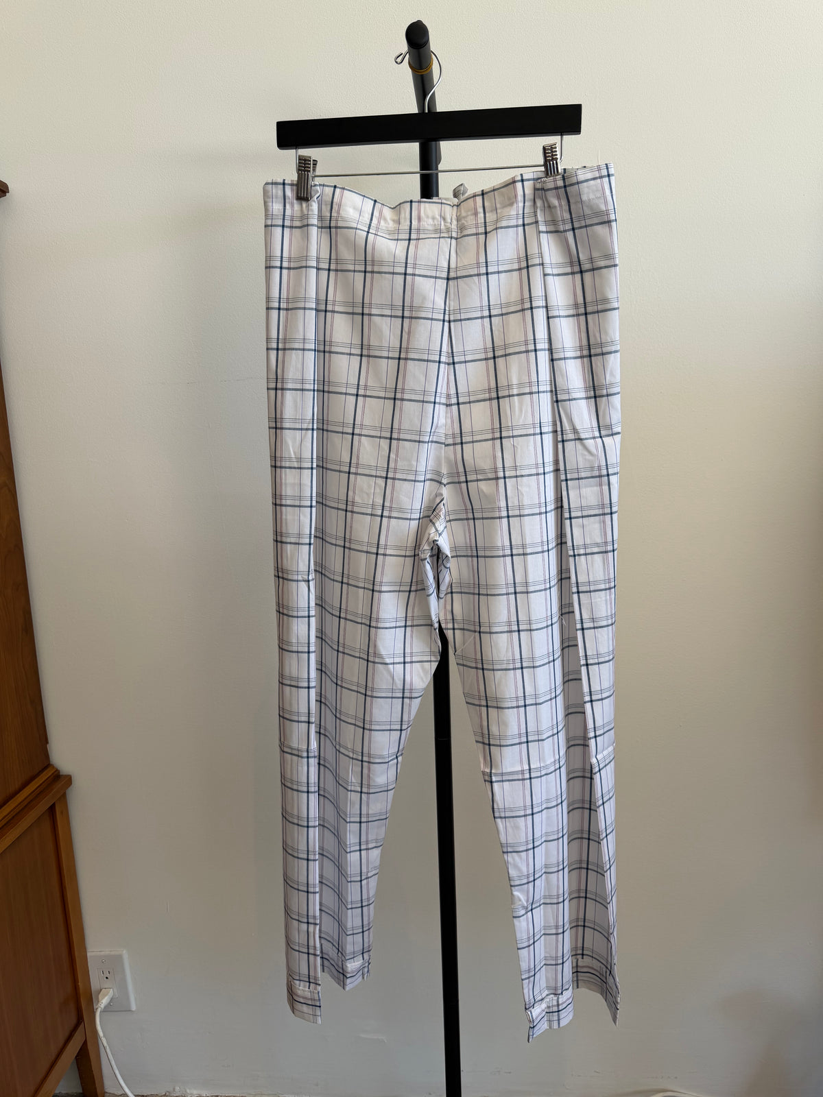 Dior White Plaid Pajama set