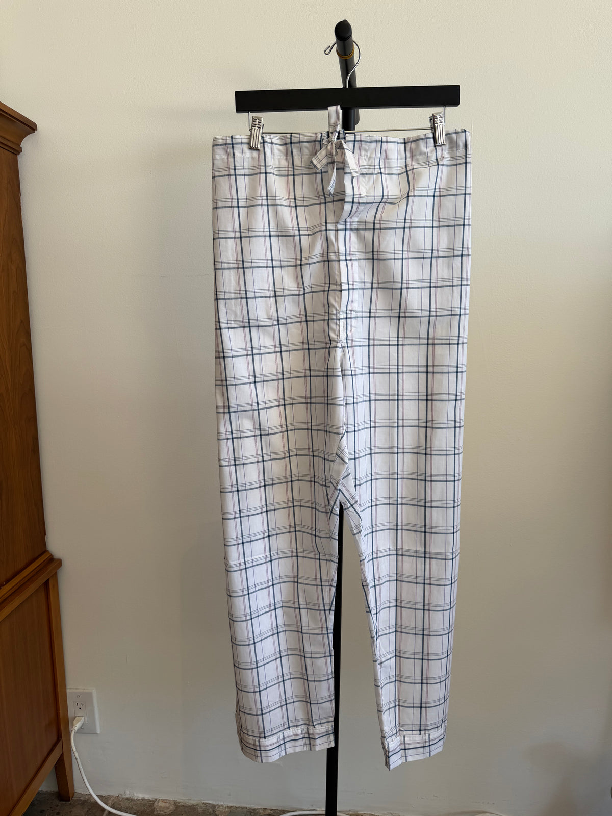 Dior White Plaid Pajama set