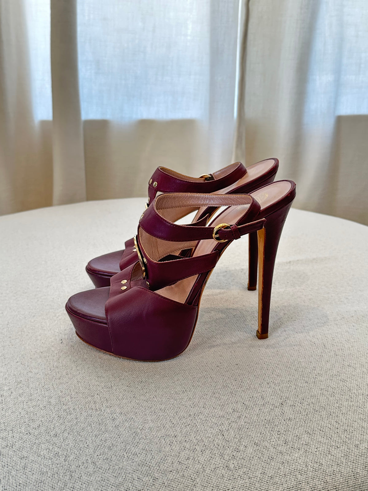 Versace Burgundy Shoes