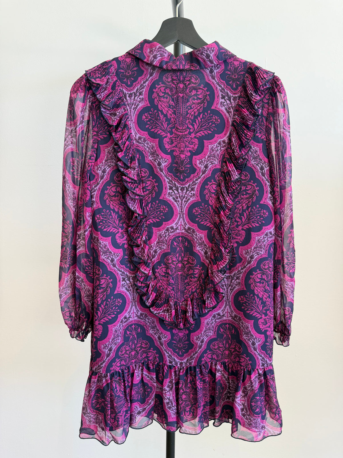 Anna Sui Maroon Paisley Dress