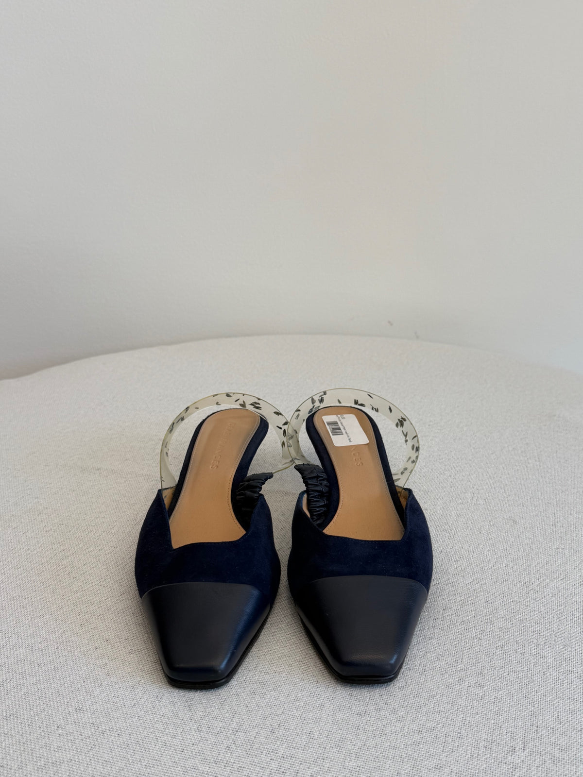 Dear Frances Suede Kitten Heel with Petal Strap
