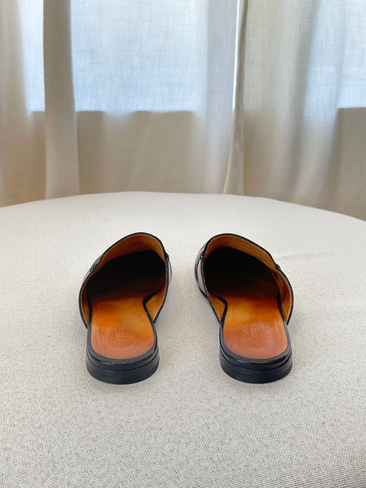 Gucci Princetown Leather Mules Sz 8
