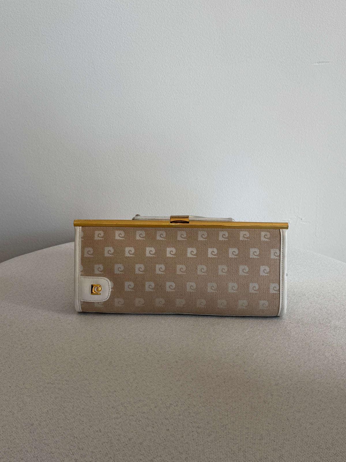 Pierre Cardin Vintage Tan/White Clutch