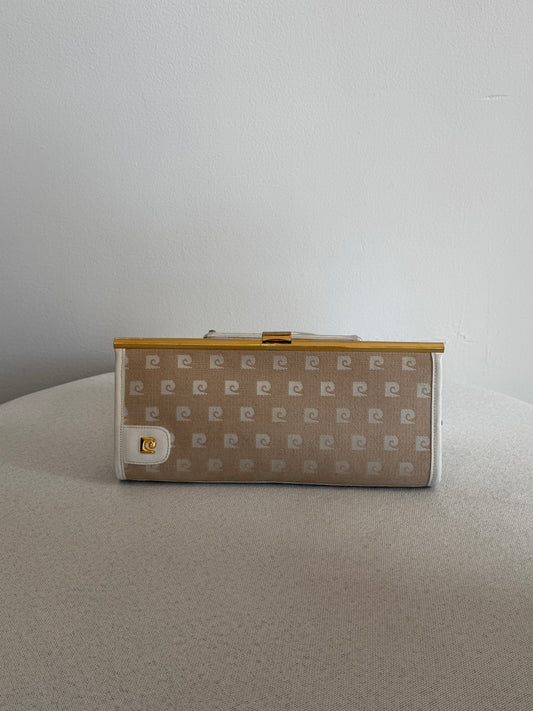 Pierre Cardin Vintage Tan/White Clutch