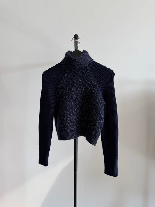 Reiss Cropped Knit Sweater