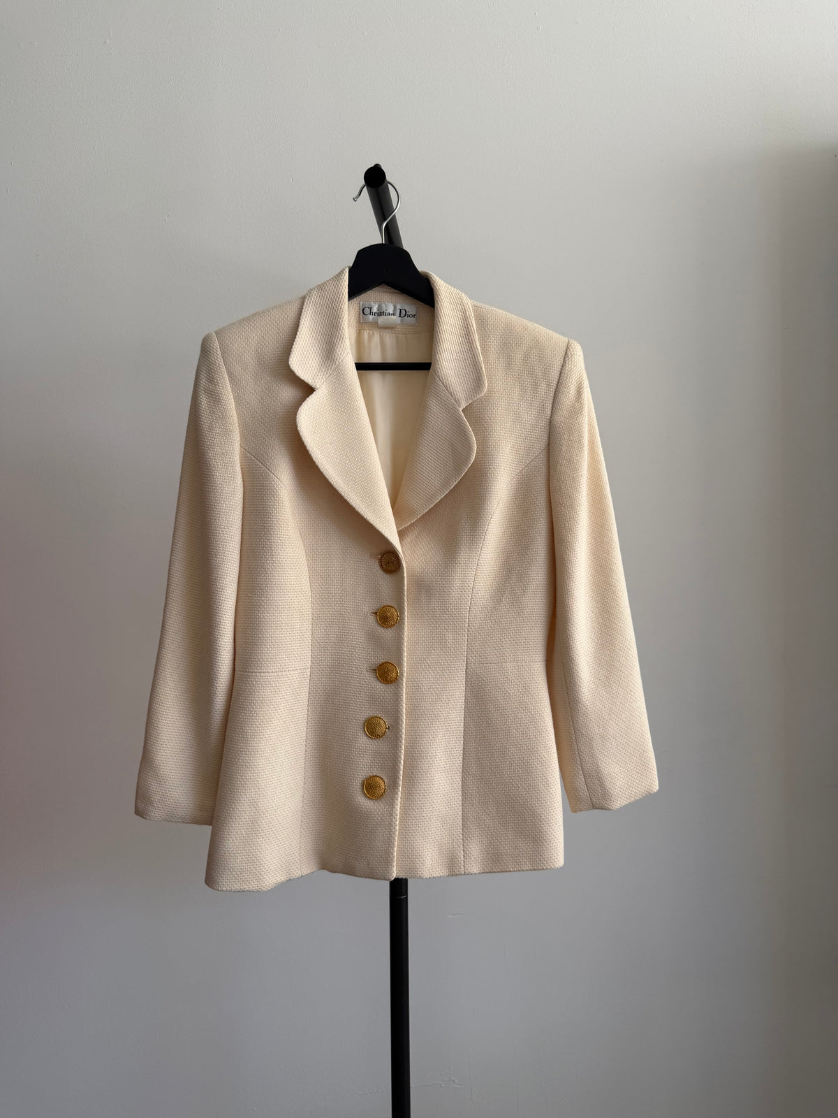 Vintage Christian Dior Blazer, Cream