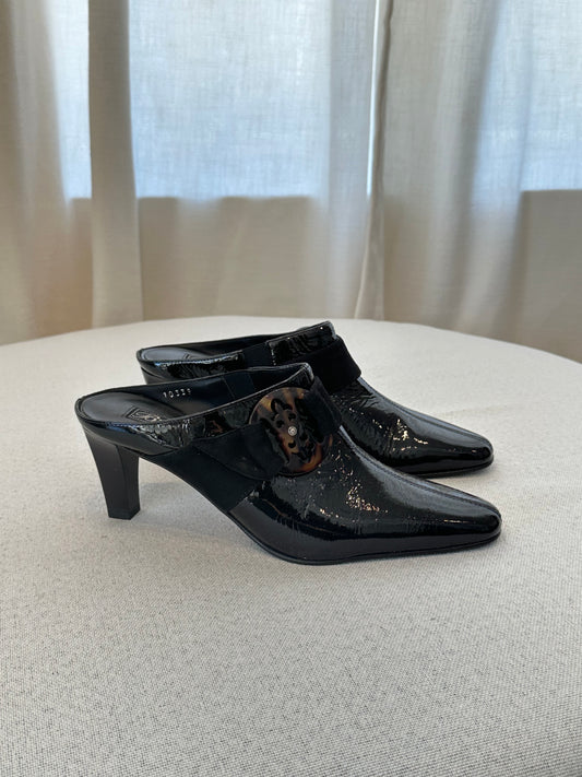 Vintage Brighton Patent leather Mules