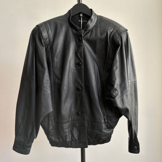 Vintage Black Bally Leather Bomber