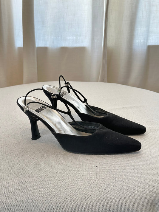 Stuart Weitzman Kitten Pointed Black Heel
