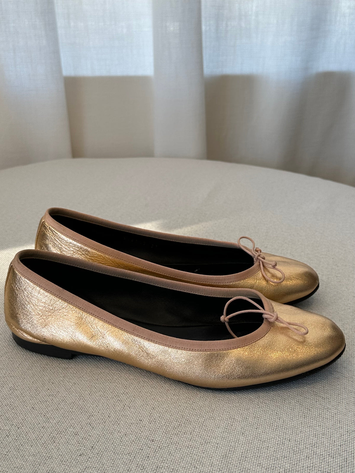 Saint Laurent Ballet Flats, Gold